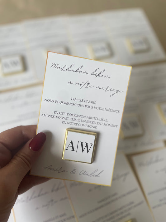 Carte chocolat mariage