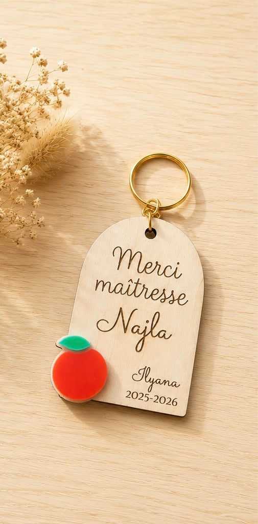 Porte-clé personnalisé “Merci Maîtresse”