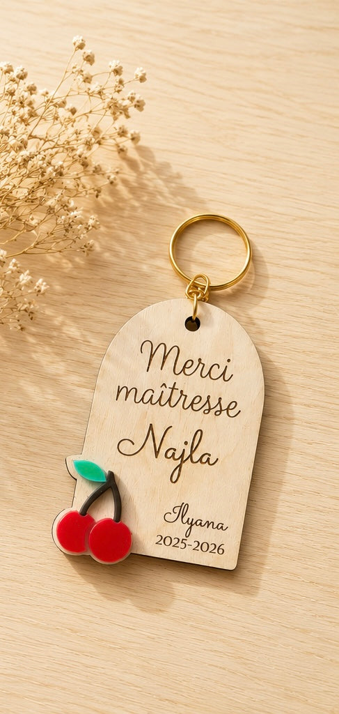 Porte-clé personnalisé “Merci Maîtresse”