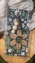 Porte-clés  marguerite – Merci (VERT)